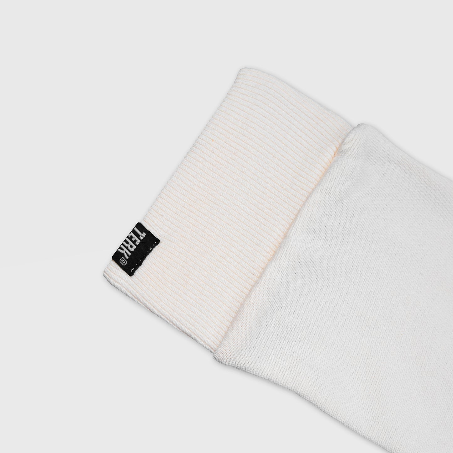 WHITE TERK VANILLA CREWNECK WITH EMBROIDERED LOGO