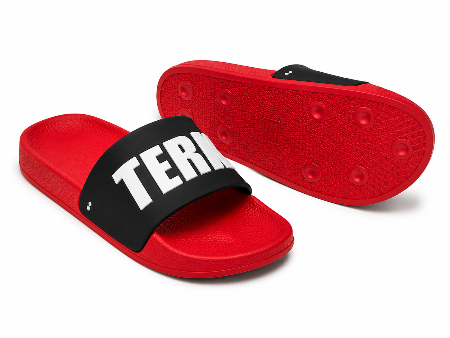RED/BLACK 3D WHITE TERK LOGO SLIDE