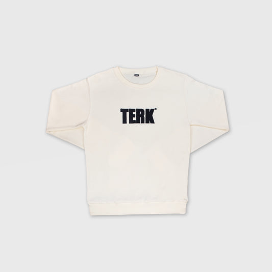 BLACK TERK VANILLA CREWNECK WITH EMBROIDERED LOGO