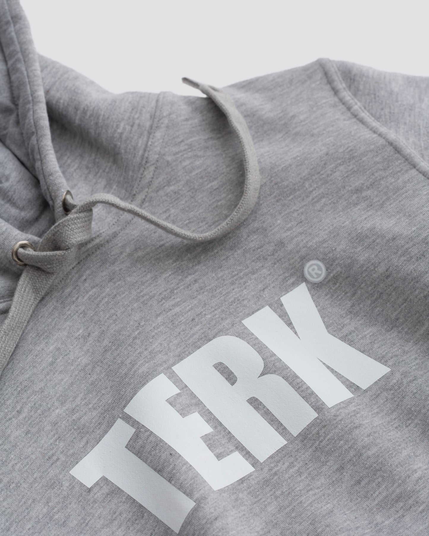 TERK Rally Elastic Crop Hoodie Grey