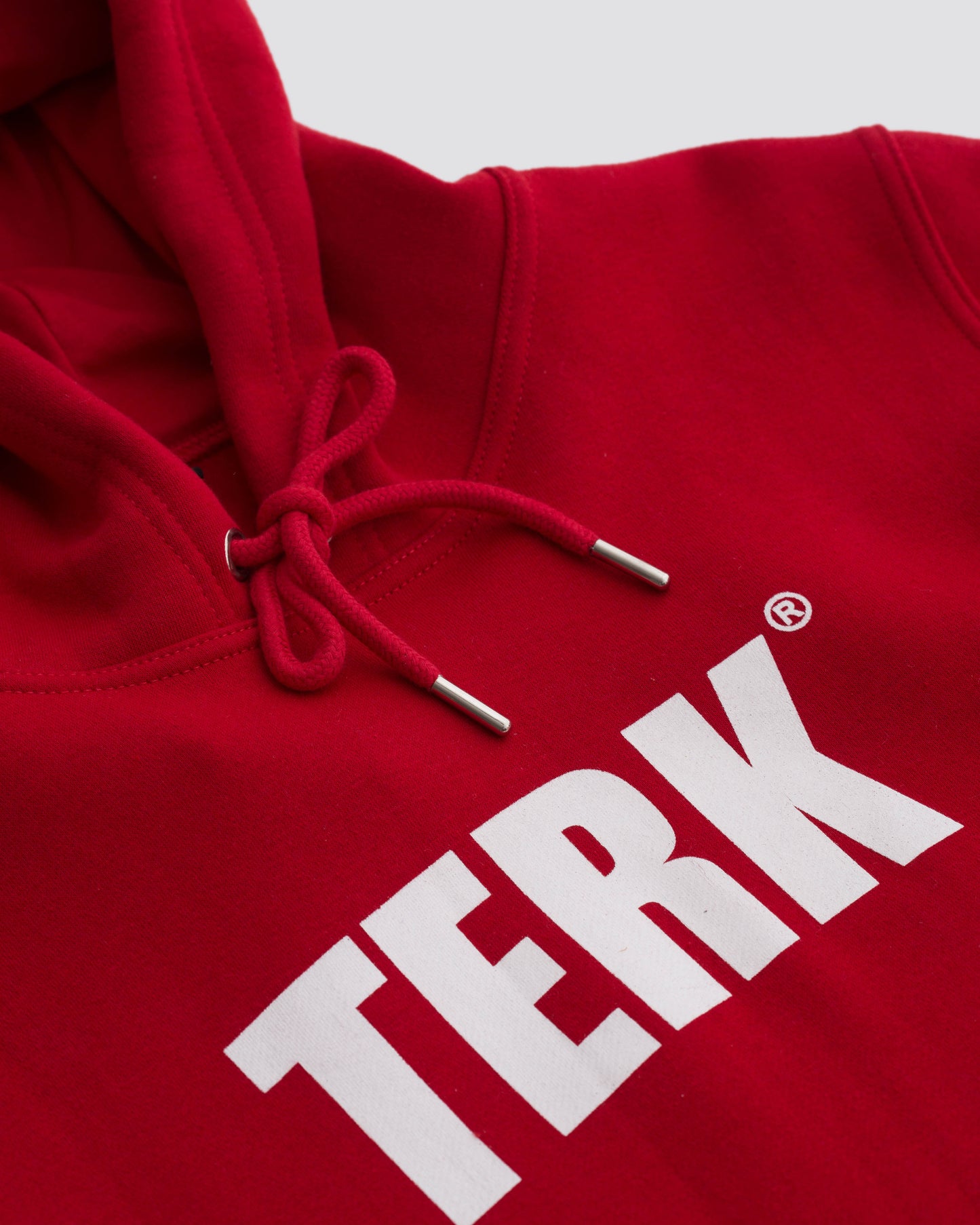 WHITE TERK RALLY CROP HOODIE