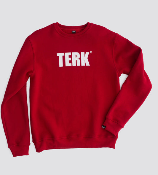 WHITE TERK LOGO CREWNECK
