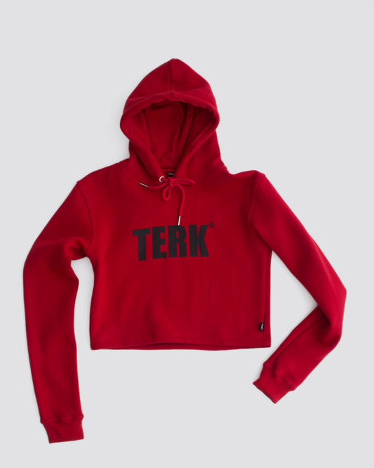 TERK Rally Crop Hoodie — Black