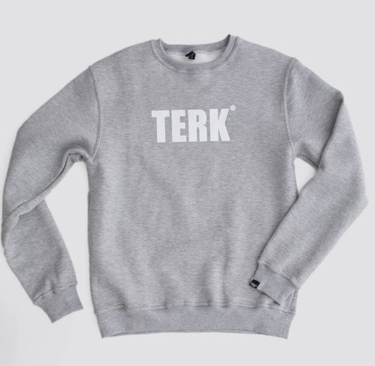 WHITE TERK LOGO CREWNECK