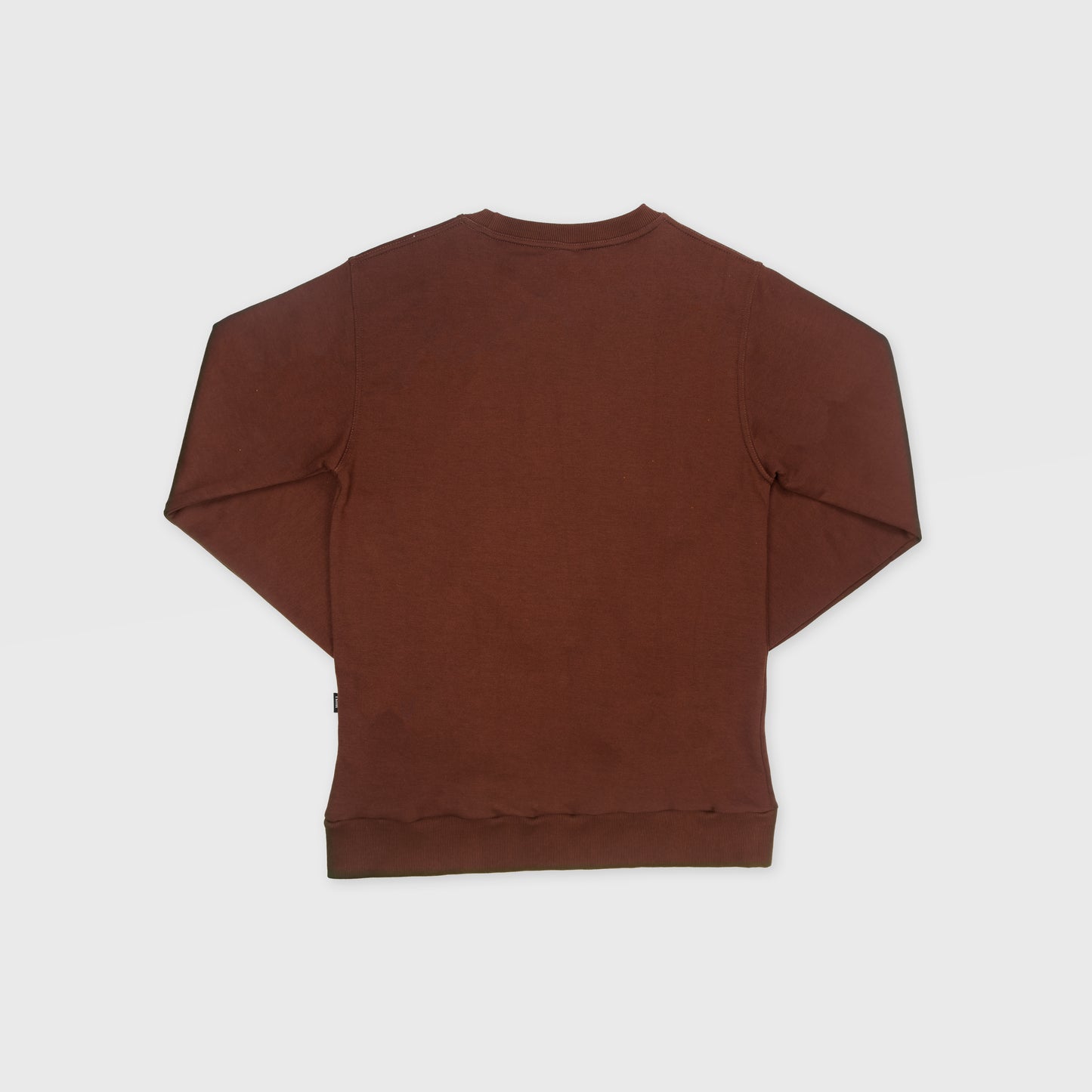 BROWN TERK CHOCOLATE CREWNECK WITH EMBROIDERED LOGO