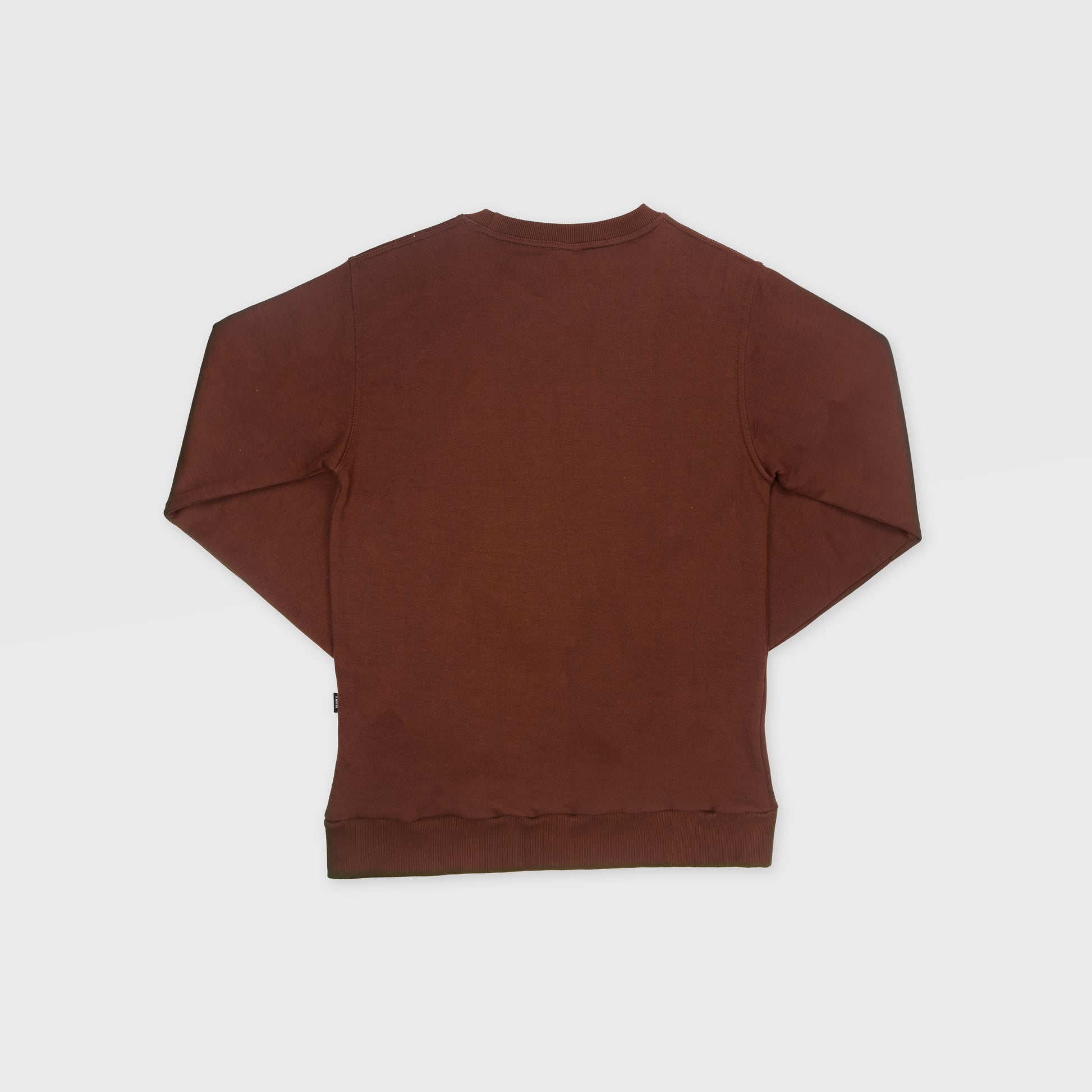 BLACK TERK CHOCOLATE CREWNECK WITH EMBROIDERED LOGO