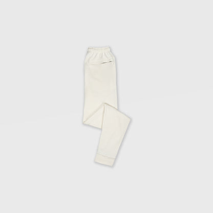 VANILLA SWEATPANTS WITH BLACK TERK EMBROIDERED LOGO