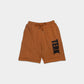 SADDLE SOLID SWEAT SHORTS WITH BLACK TERK EMBROIDERED LOGO