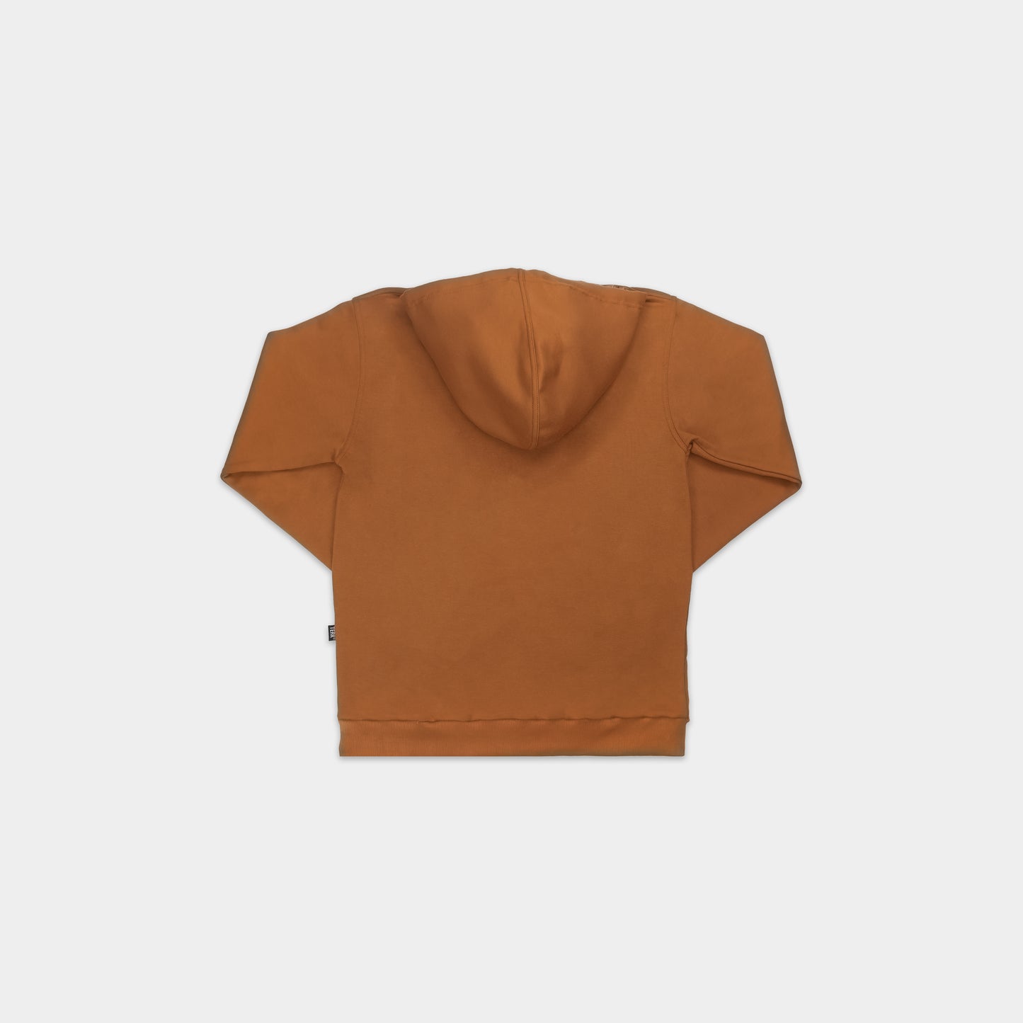 WHITE TERK SADDLE HOODIE WITH EMBROIDERED LOGO