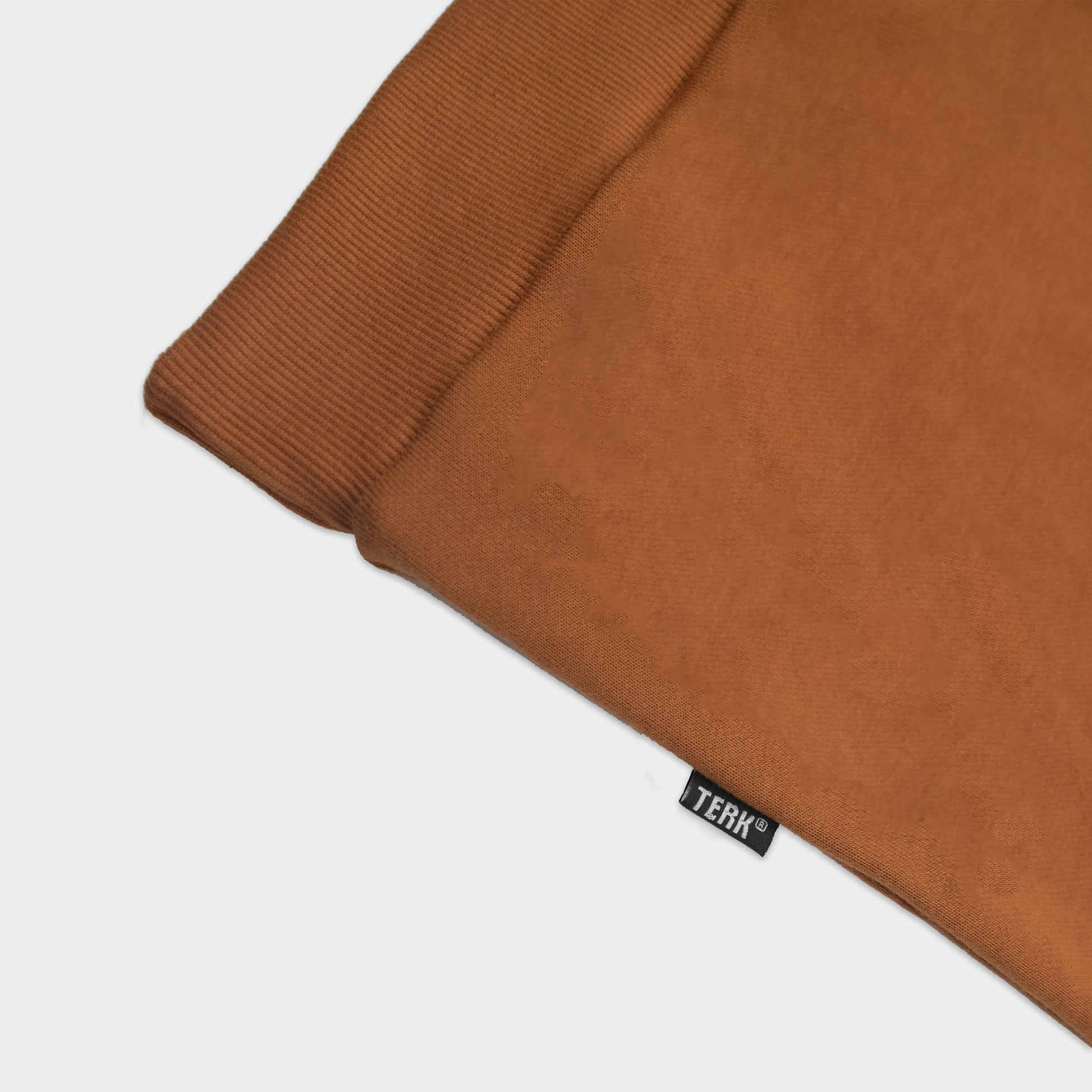 WHITE TERK SADDLE HOODIE WITH EMBROIDERED LOGO