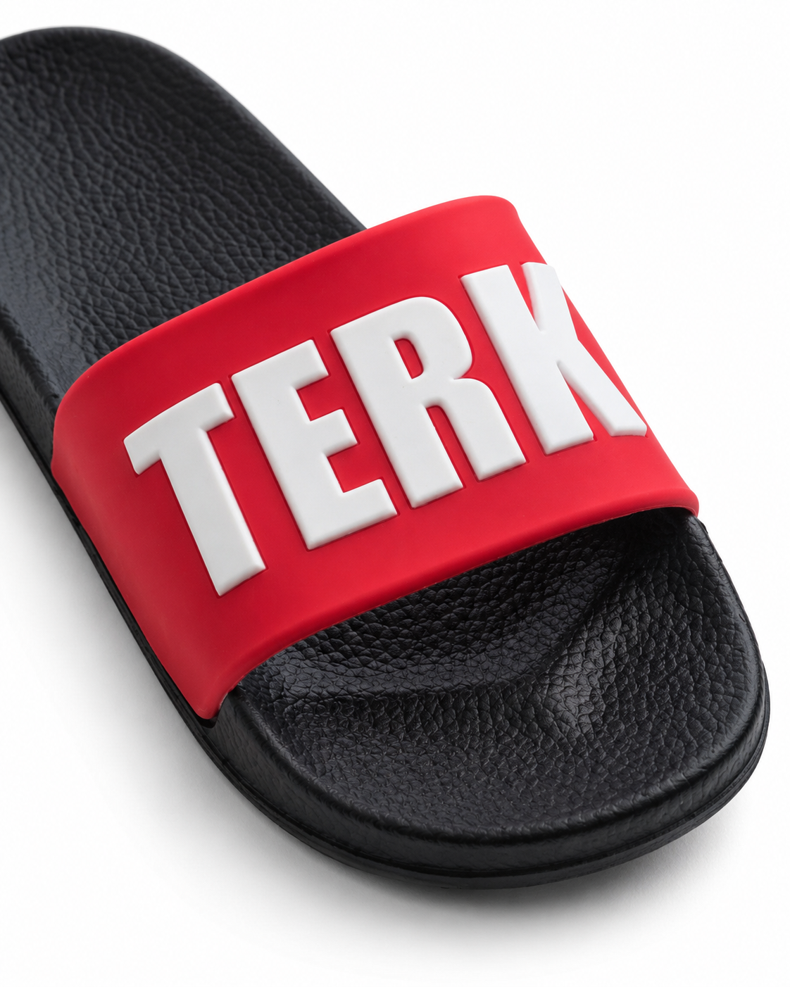 BLACK/RED 3D White TERK logo Slide