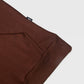 BROWN TERK CHOCOLATE HOODIE WITH EMBROIDERED LOGO