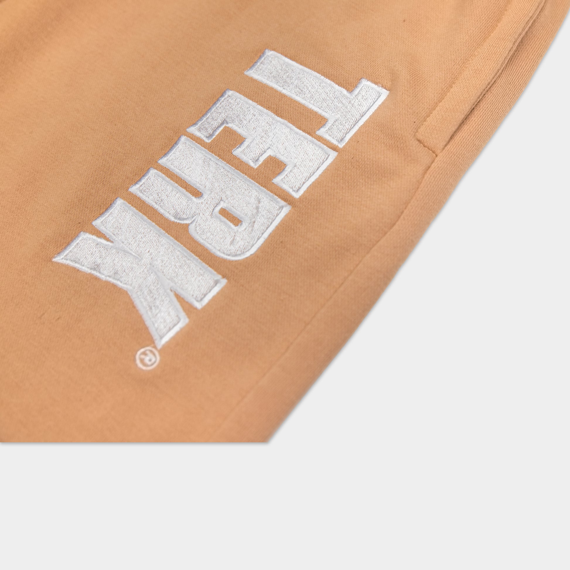 Camel Sweatpants with White Terk Embroidered Logo
