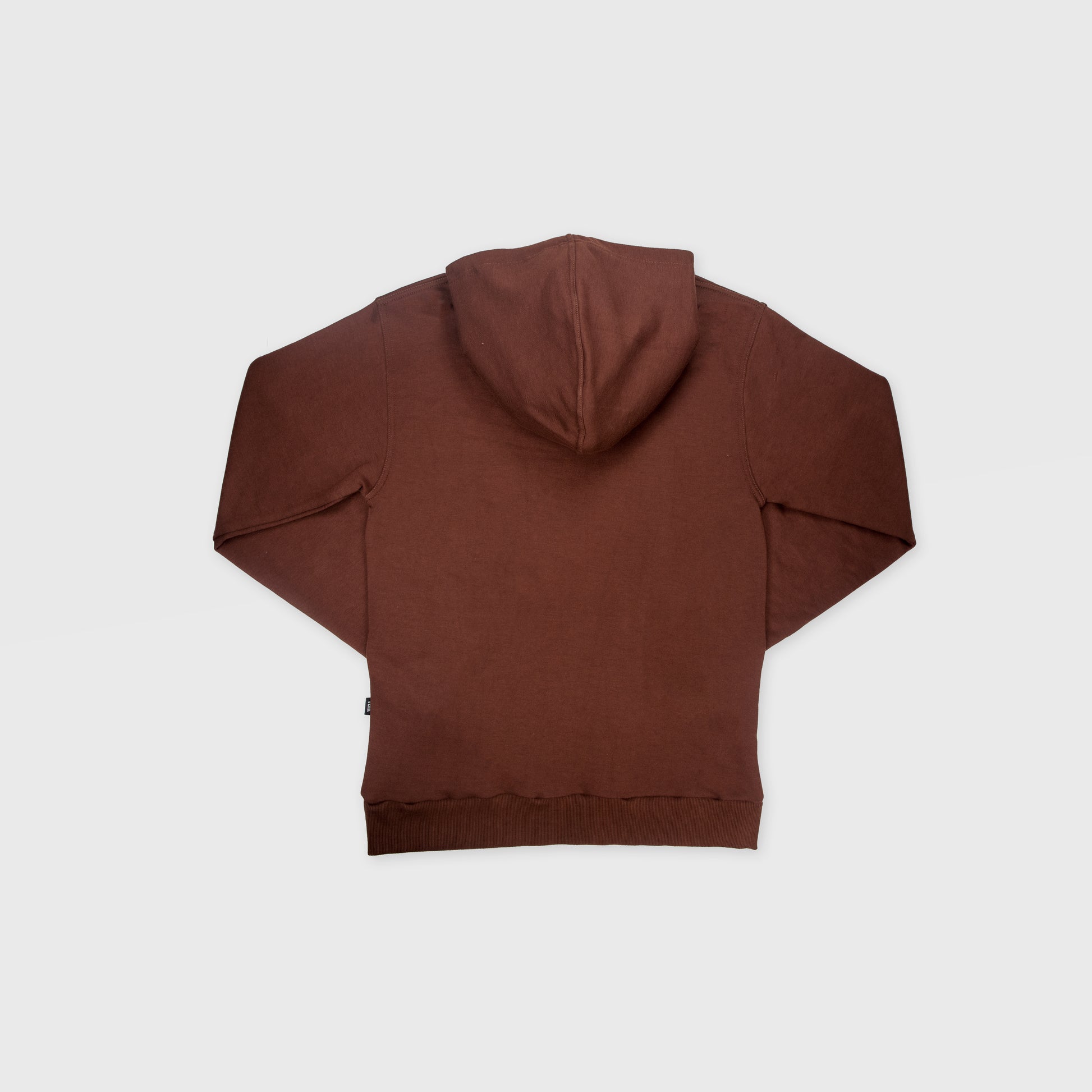 BROWN TERK CHOCOLATE HOODIE WITH EMBROIDERED LOGO