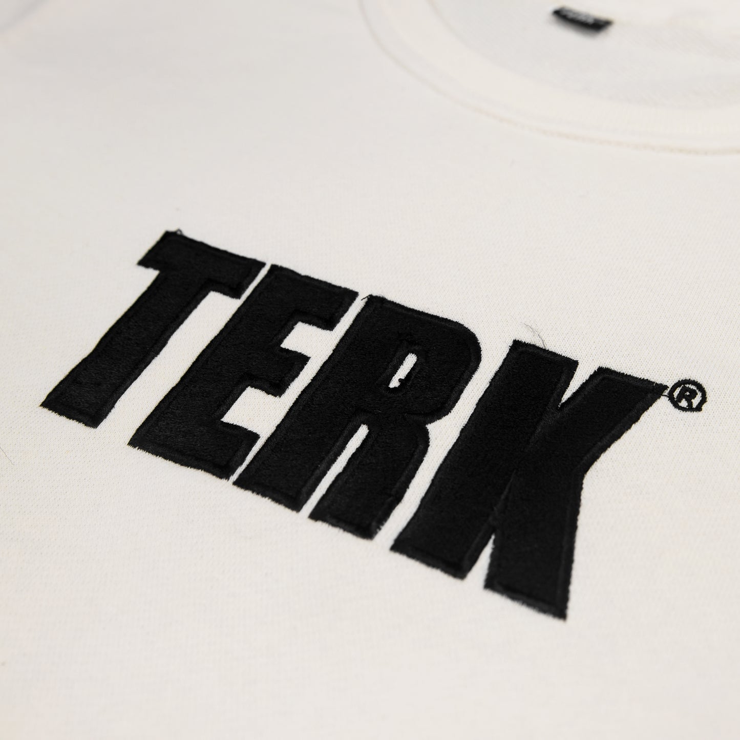 BLACK TERK VANILLA CREWNECK WITH EMBROIDERED LOGO