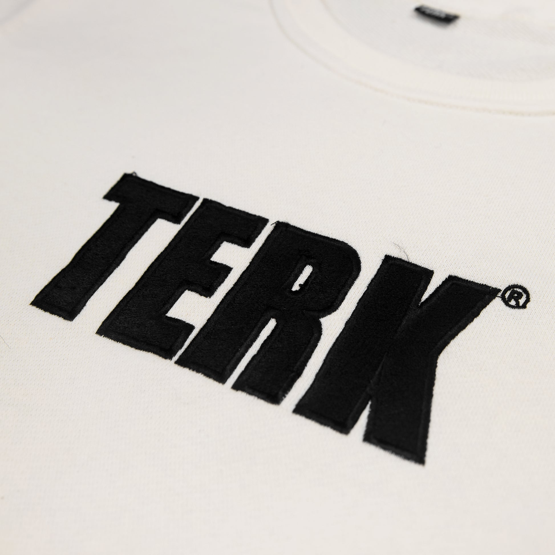 BLACK TERK VANILLA CREWNECK WITH EMBROIDERED LOGO