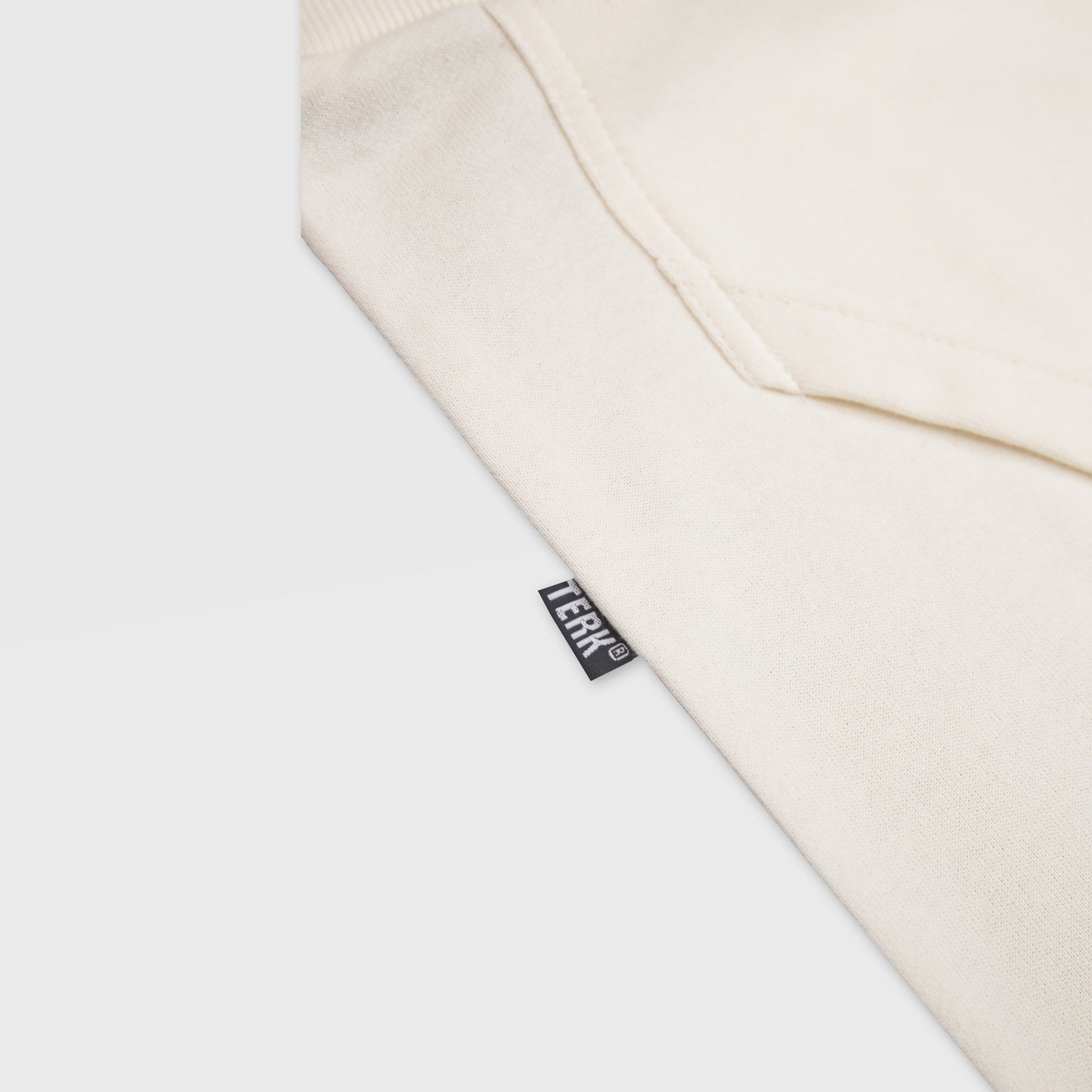 WHITE TERK VANILLA HOODIE WITH EMBROIDERED LOGO