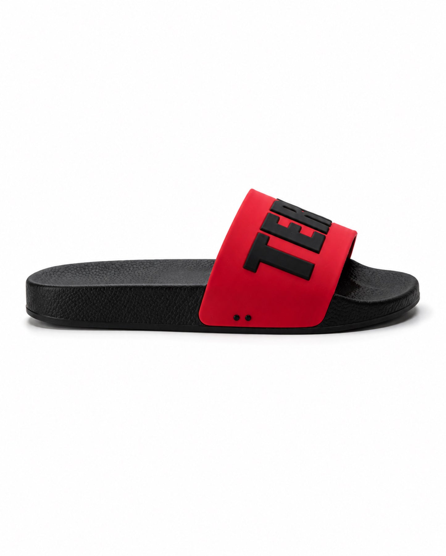BLACK/RED 3D BLACK TERK LOGO SLIDE