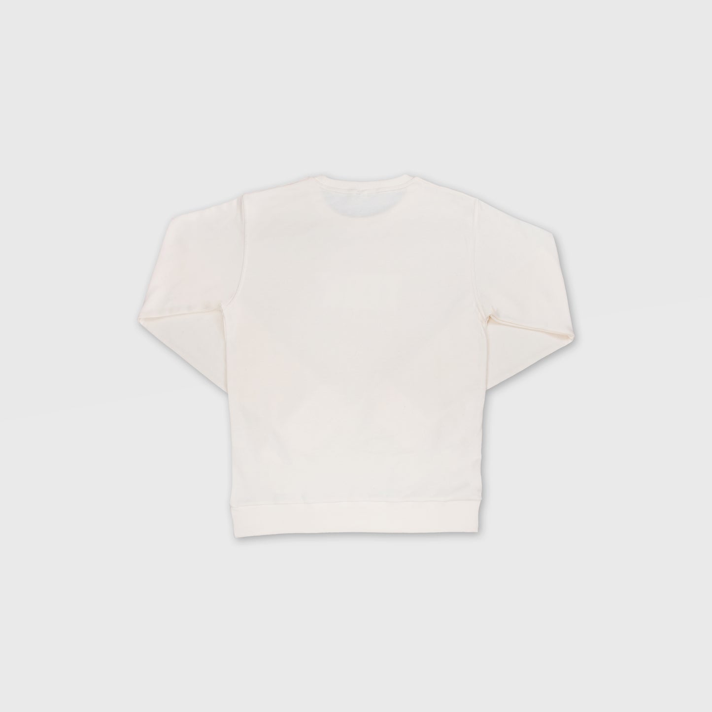 WHITE TERK VANILLA CREWNECK WITH EMBROIDERED LOGO