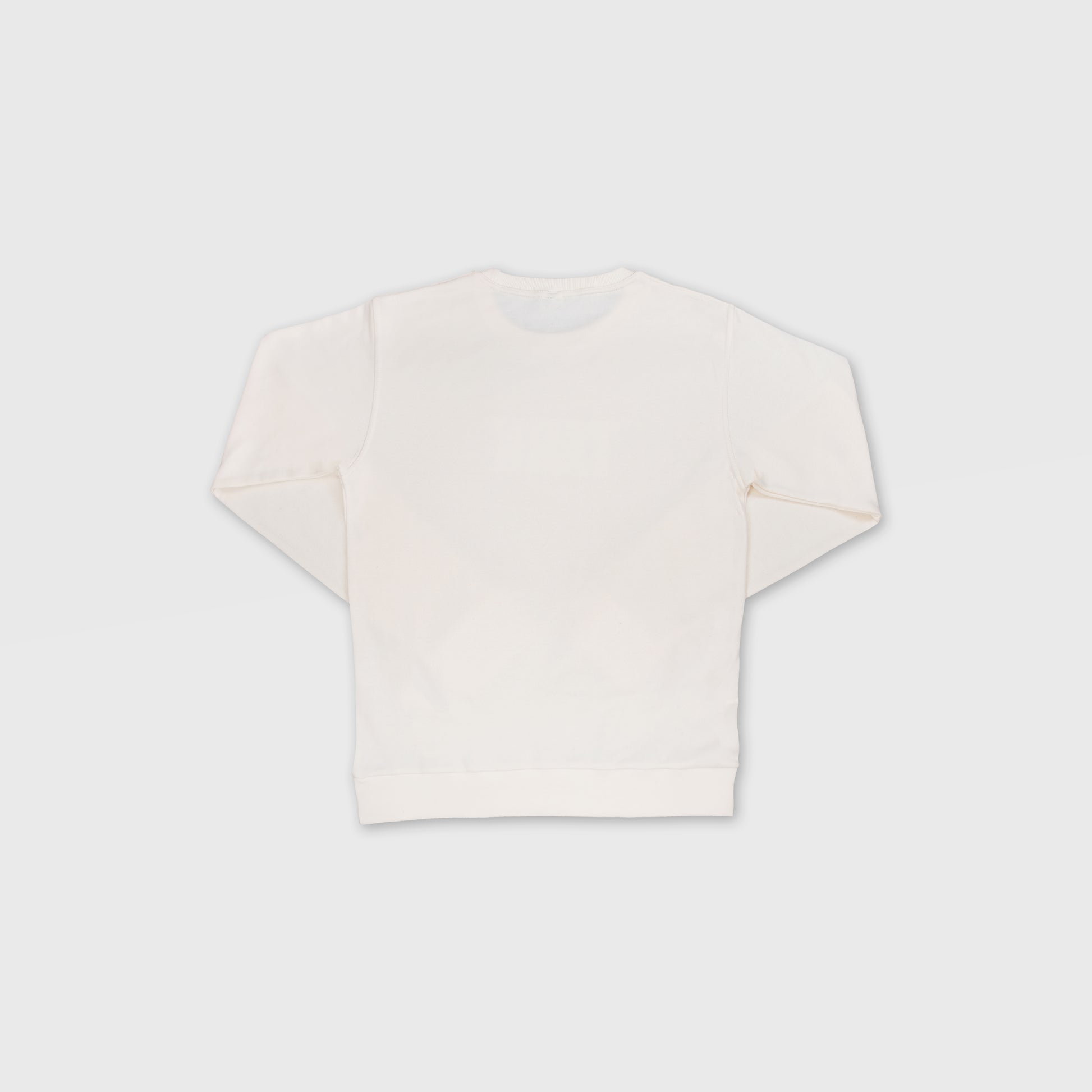 WHITE TERK VANILLA CREWNECK WITH EMBROIDERED LOGO