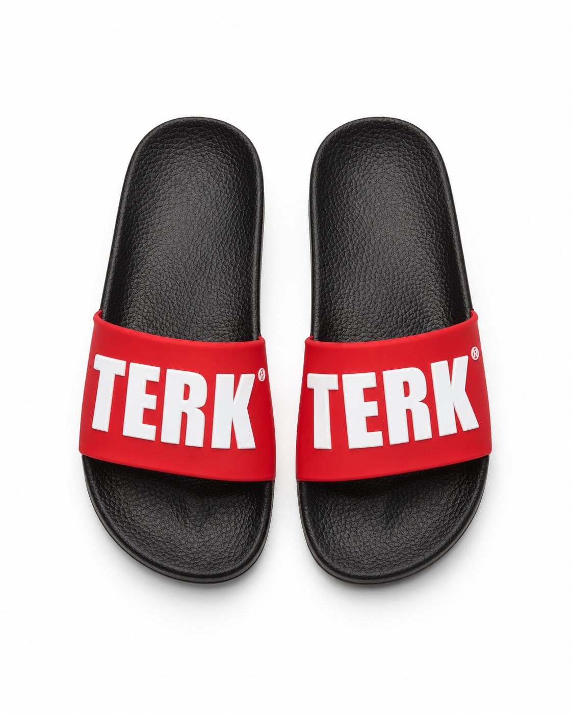 BLACK/RED 3D White TERK logo Slide