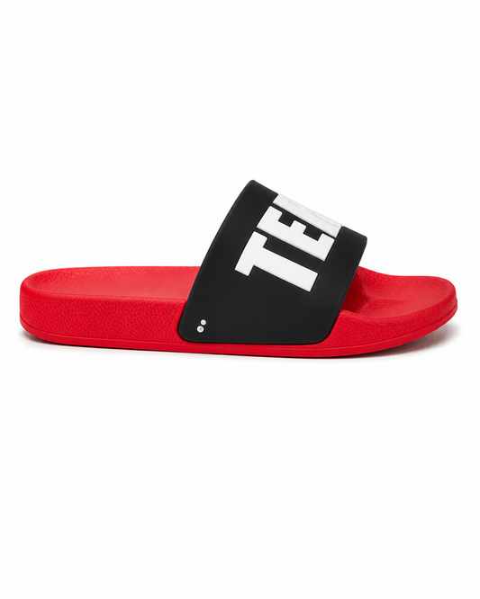 RED/BLACK 3D WHITE TERK LOGO SLIDE