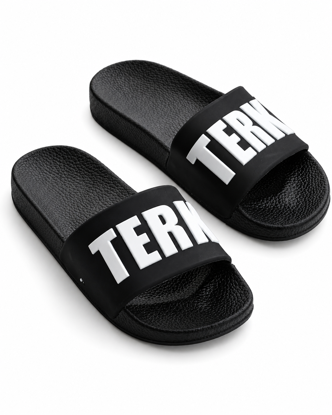 BLACK 3D WHITE TERK LOGO SLIDE