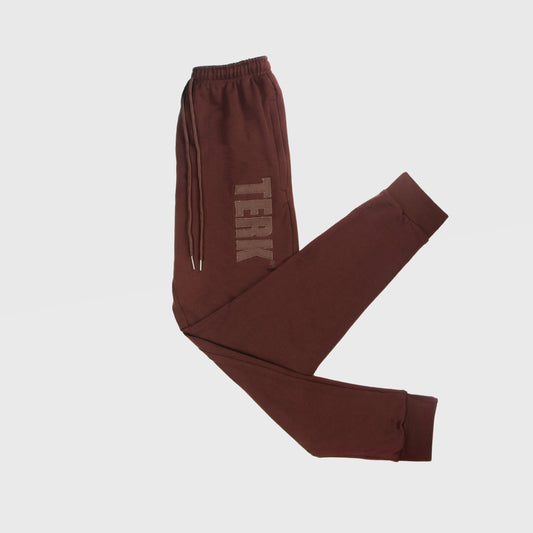 CHOCOLATE SWEATPANTS WITH BROWN TERK EMBROIDERED LOGO