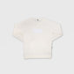 WHITE TERK VANILLA CREWNECK WITH EMBROIDERED LOGO