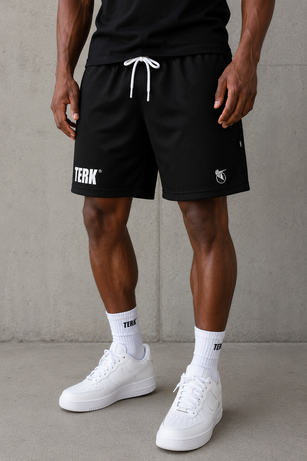 TERK Graphic Drawstring Shorts