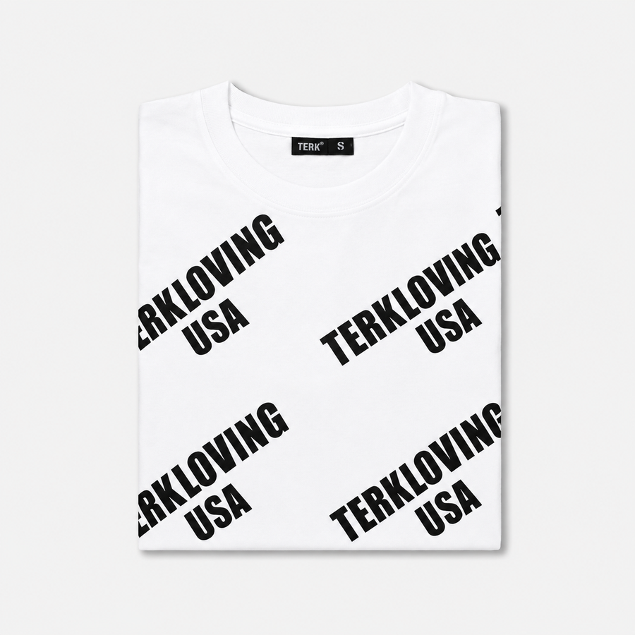 TERKLOVING® Allover Logo T Shirt White
