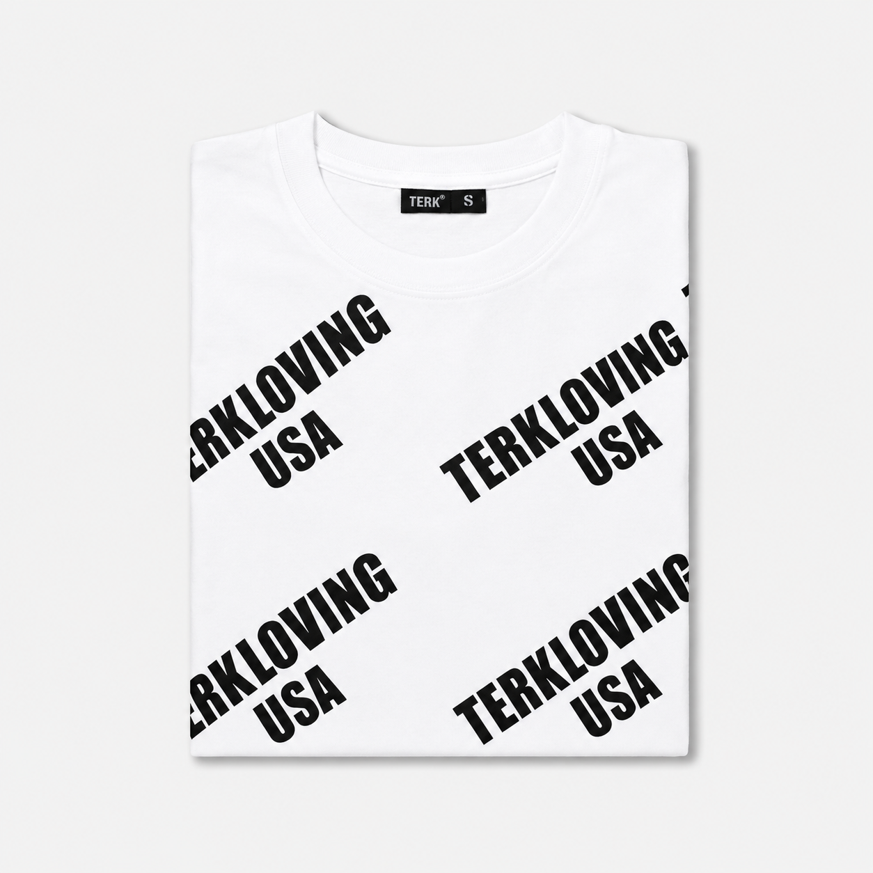 TERKLOVING Allover Logo Tee — White