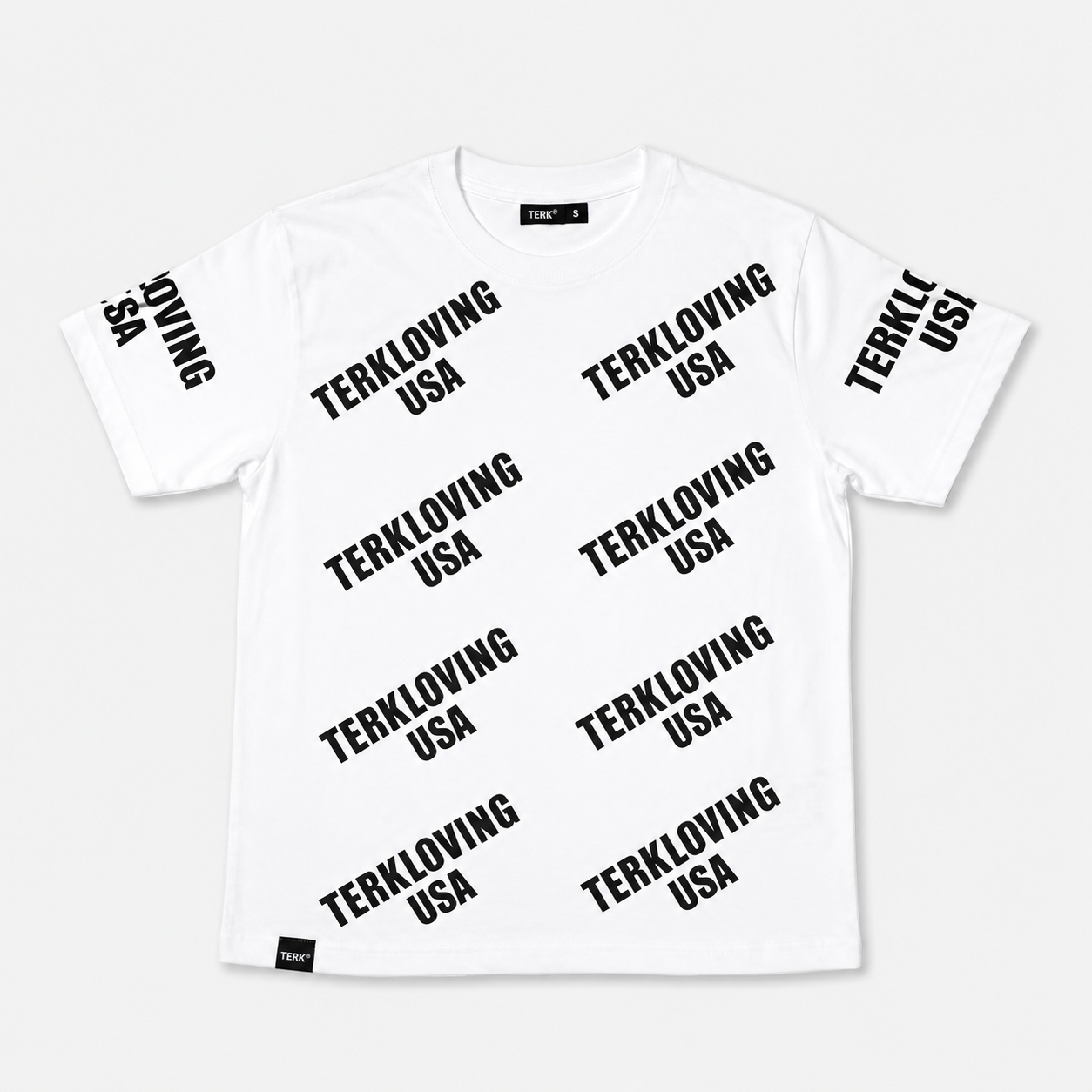 TERKLOVING Allover Logo Tee — White
