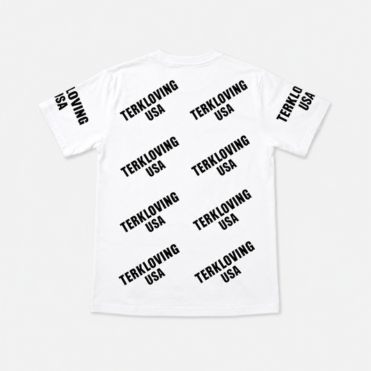 TERKLOVING Allover Logo Tee — White