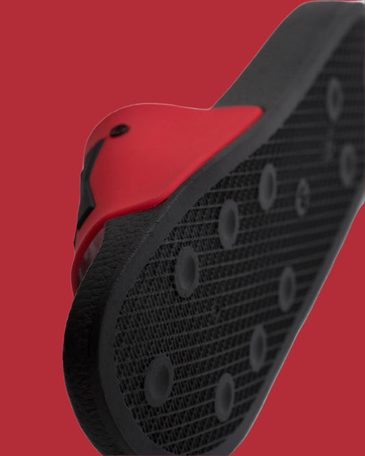 BLACK/RED 3D BLACK TERK LOGO SLIDE