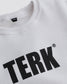BLACK TERK LOGO WHITE CREWNECK