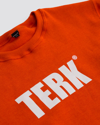 WHITE TERK LOGO CREWNECK