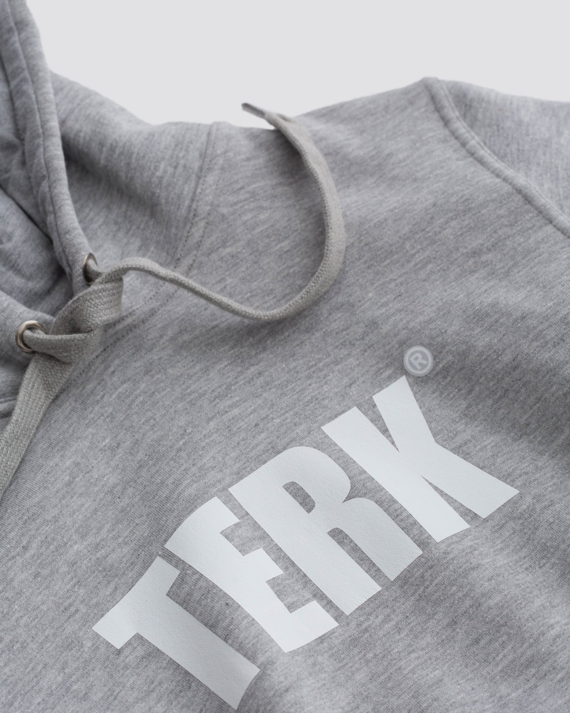 TERK Rally Elastic Crop Hoodie Grey
