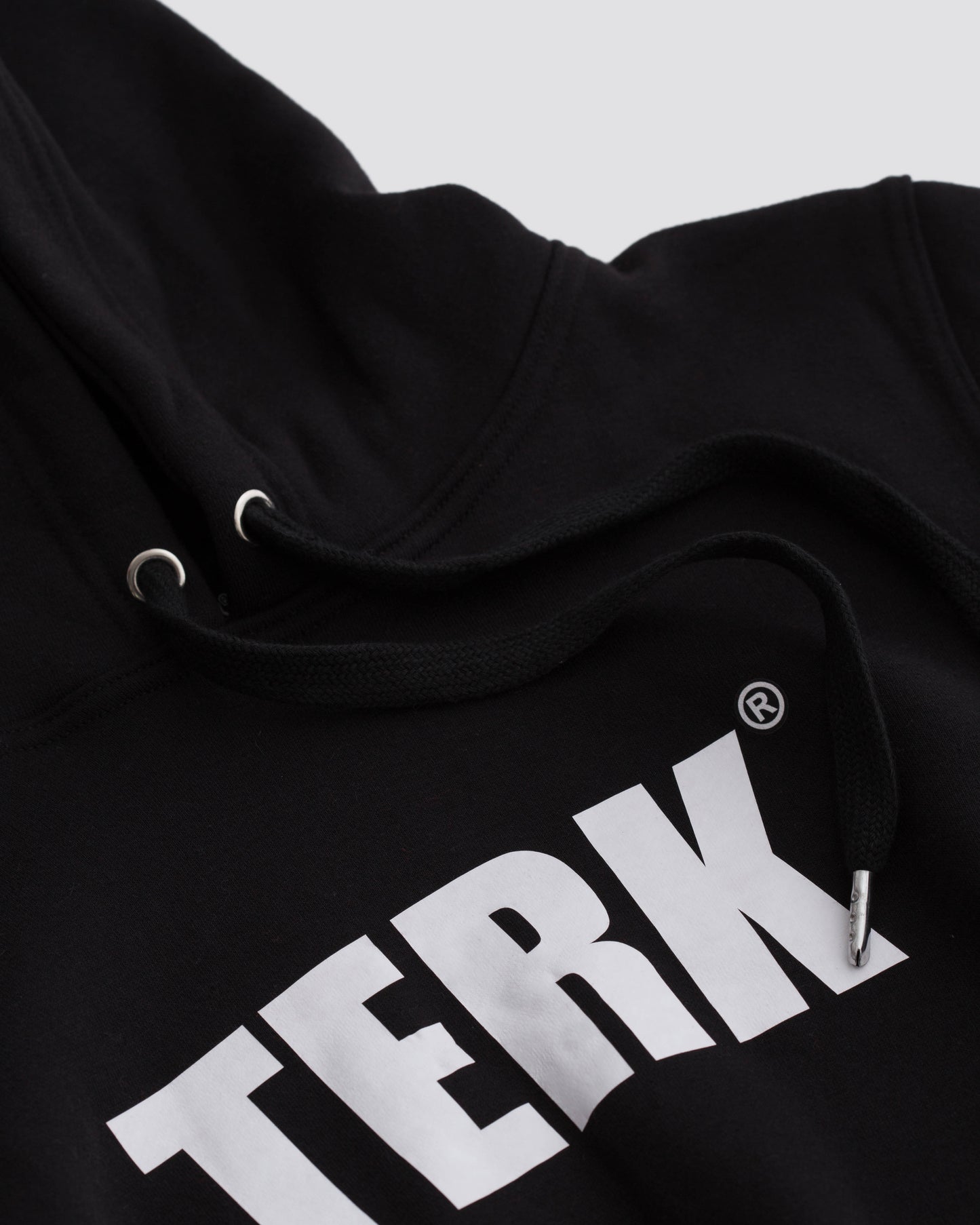 TERK Rally Elastic Crop Hoodie Black