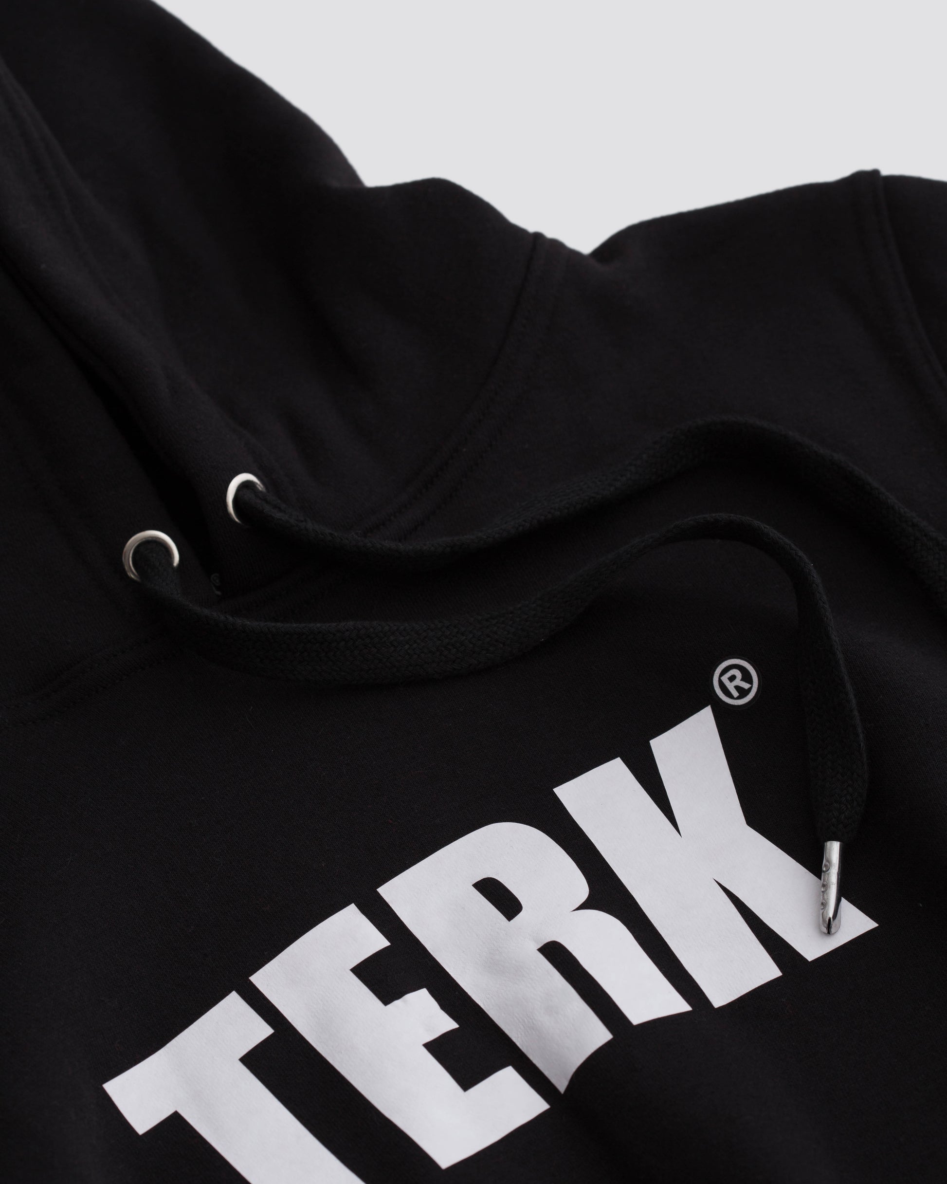 TERK Rally Elastic Crop Hoodie Black