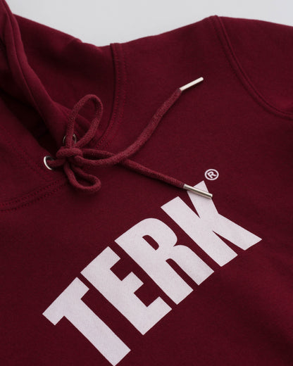 TERK Rally Crop Hoodie — Burgundy