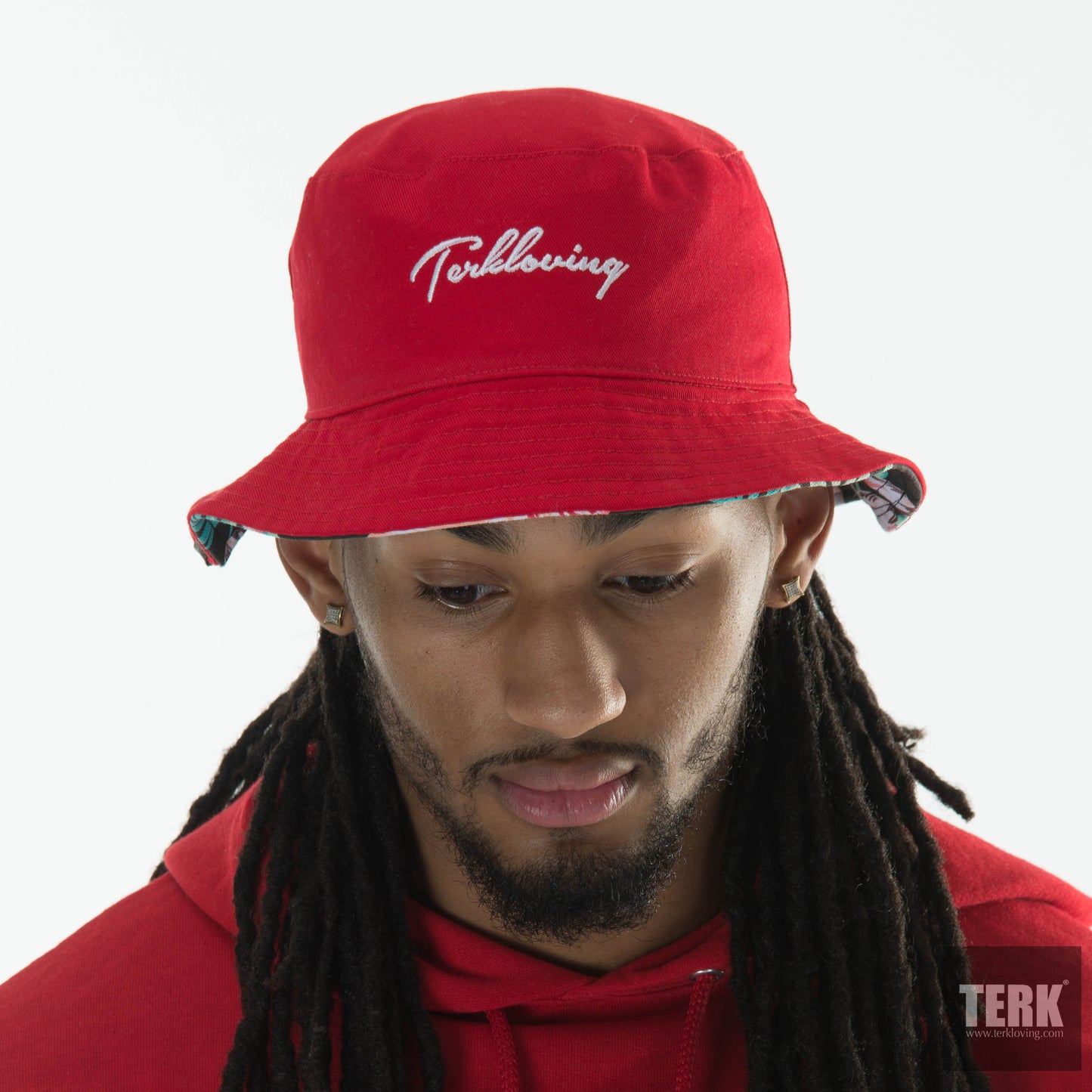 TERK Twill Red Reversible Bucket Hat