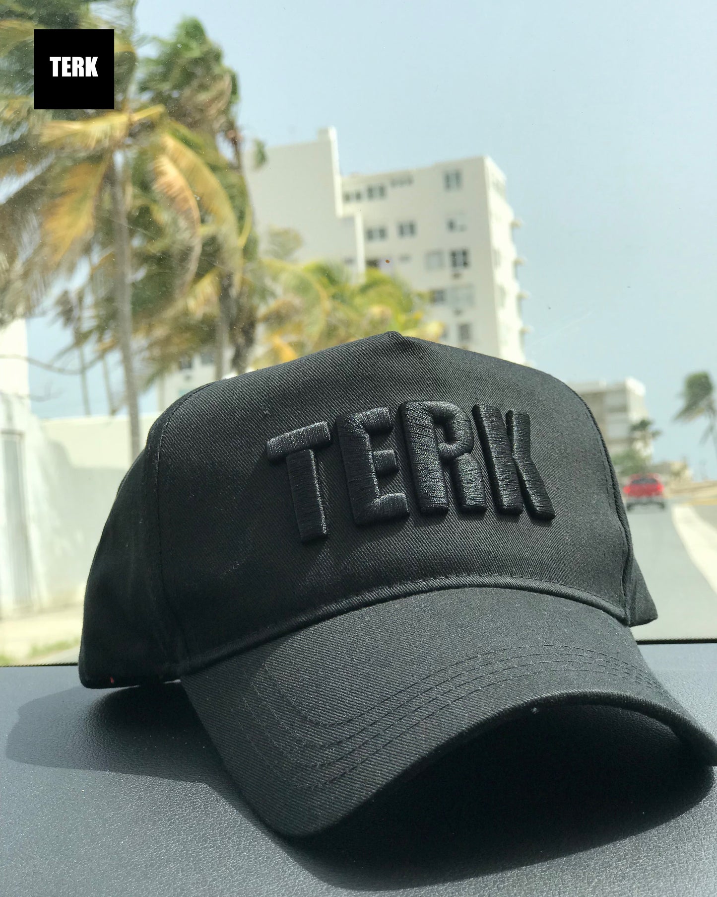 TERK 3D Embroidery Hat — Black