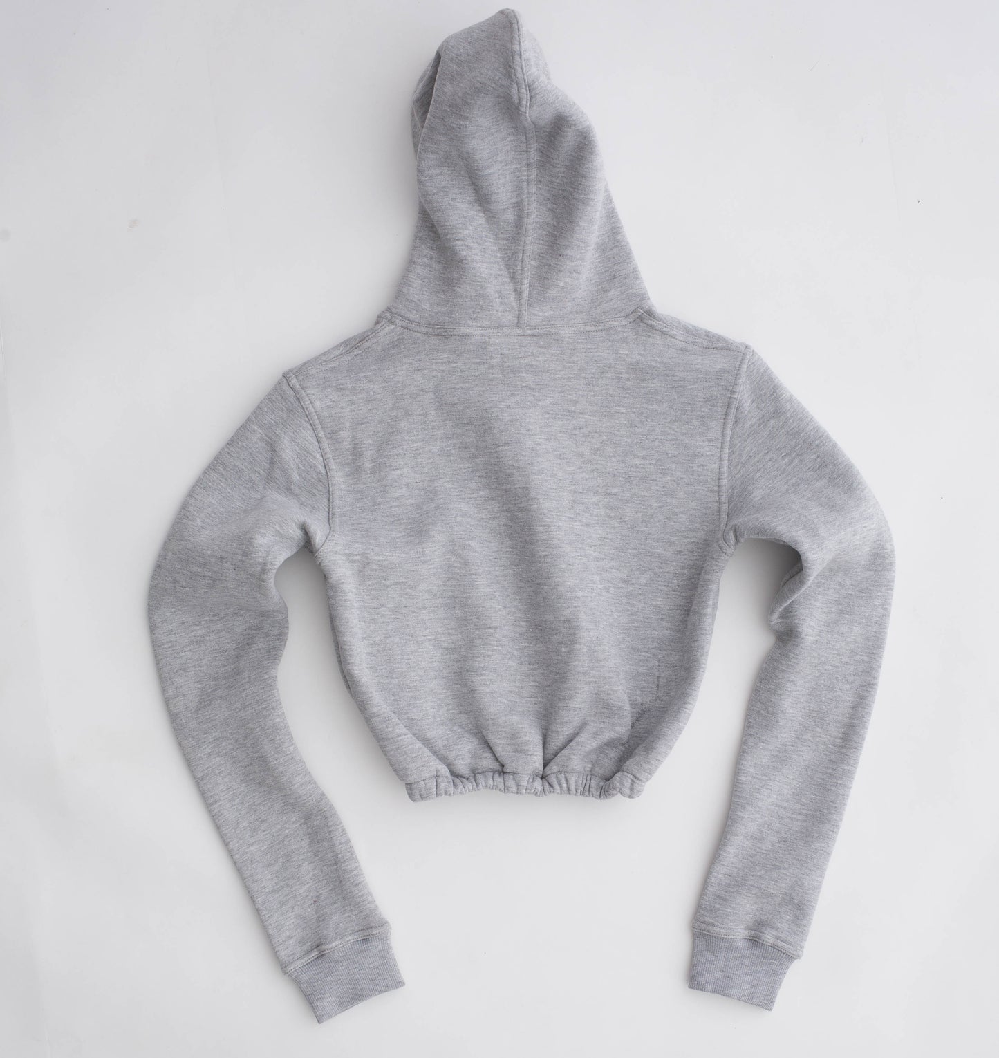 TERK Rally Elastic Crop Hoodie Grey