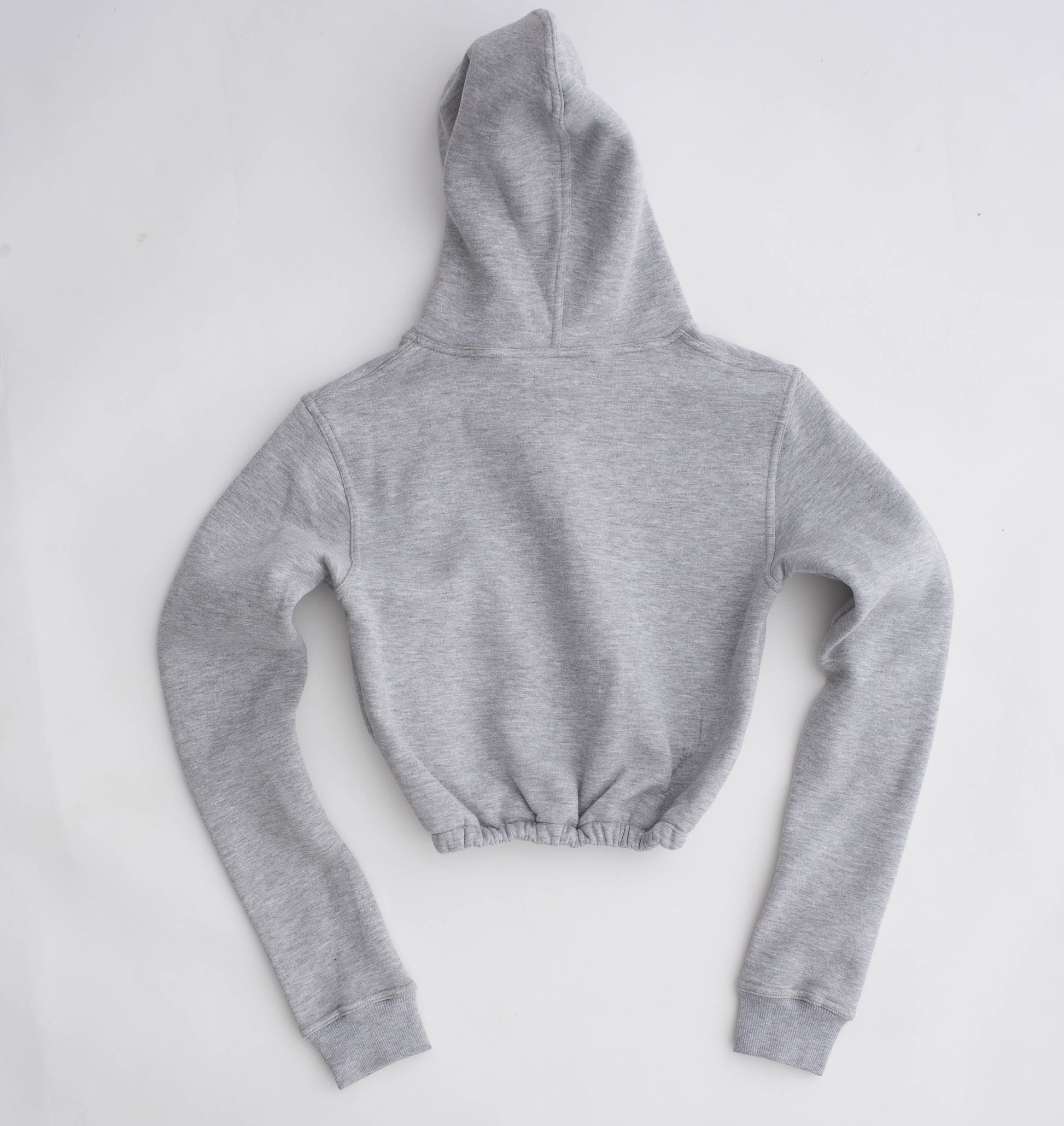 TERK Rally Elastic Crop Hoodie Grey