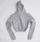 TERK Rally Elastic Crop Hoodie Grey