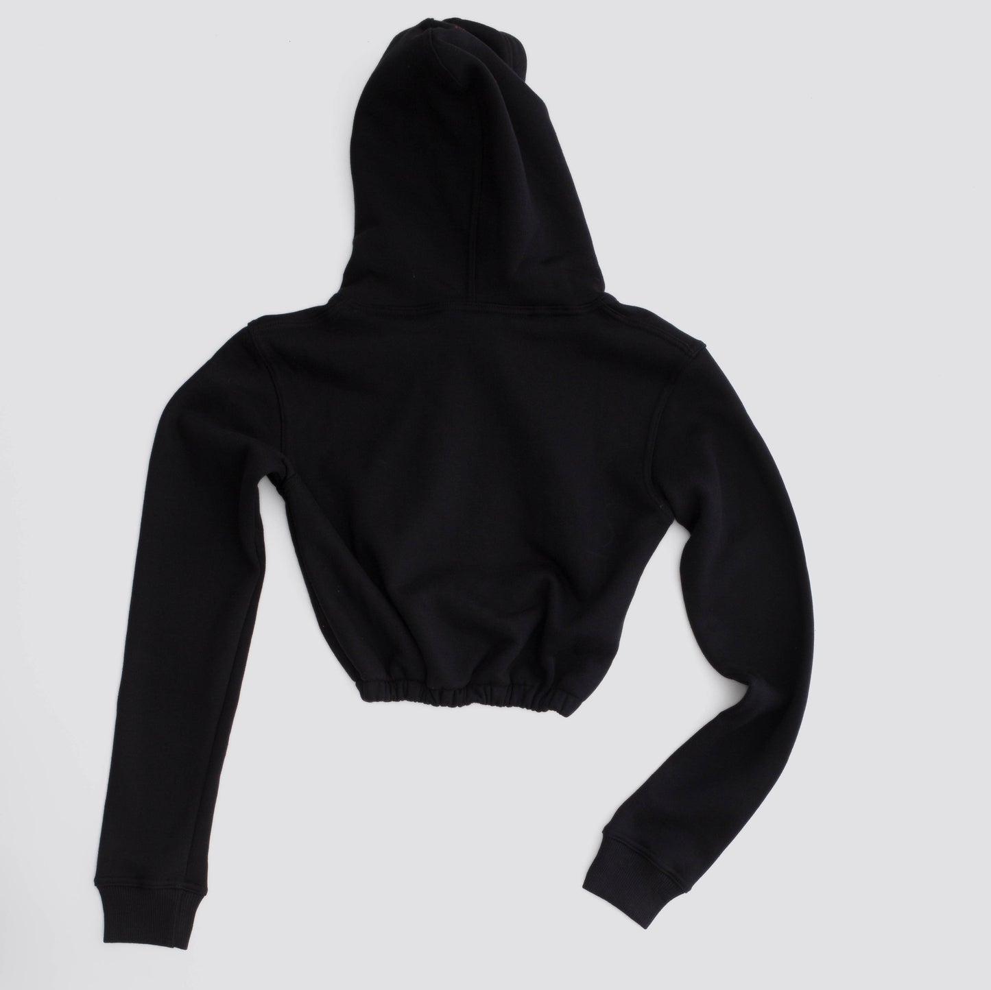 TERK Rally Elastic Crop Hoodie Black