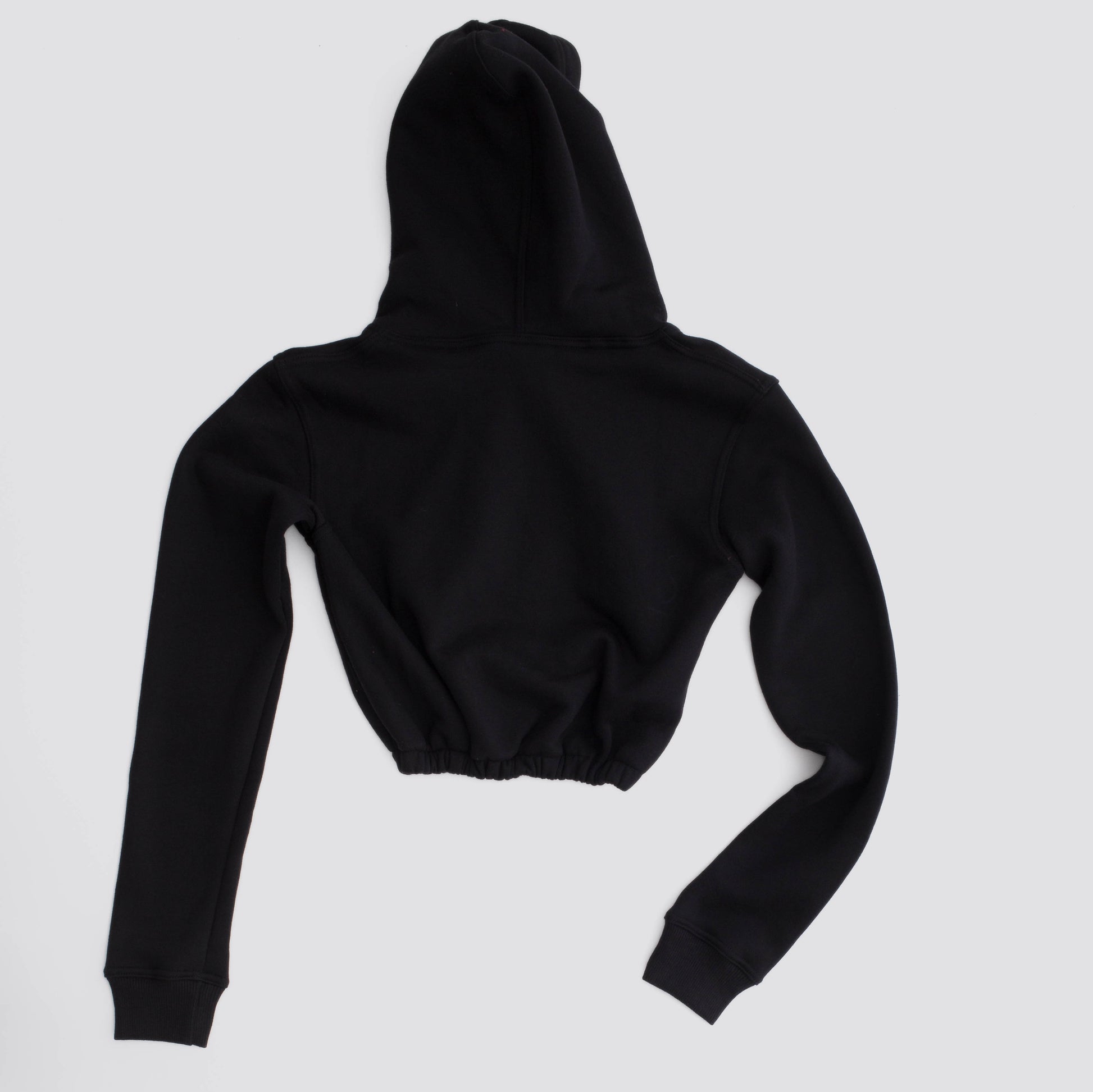 TERK Rally Elastic Crop Hoodie Black
