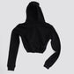 TERK Rally Elastic Crop Hoodie Black