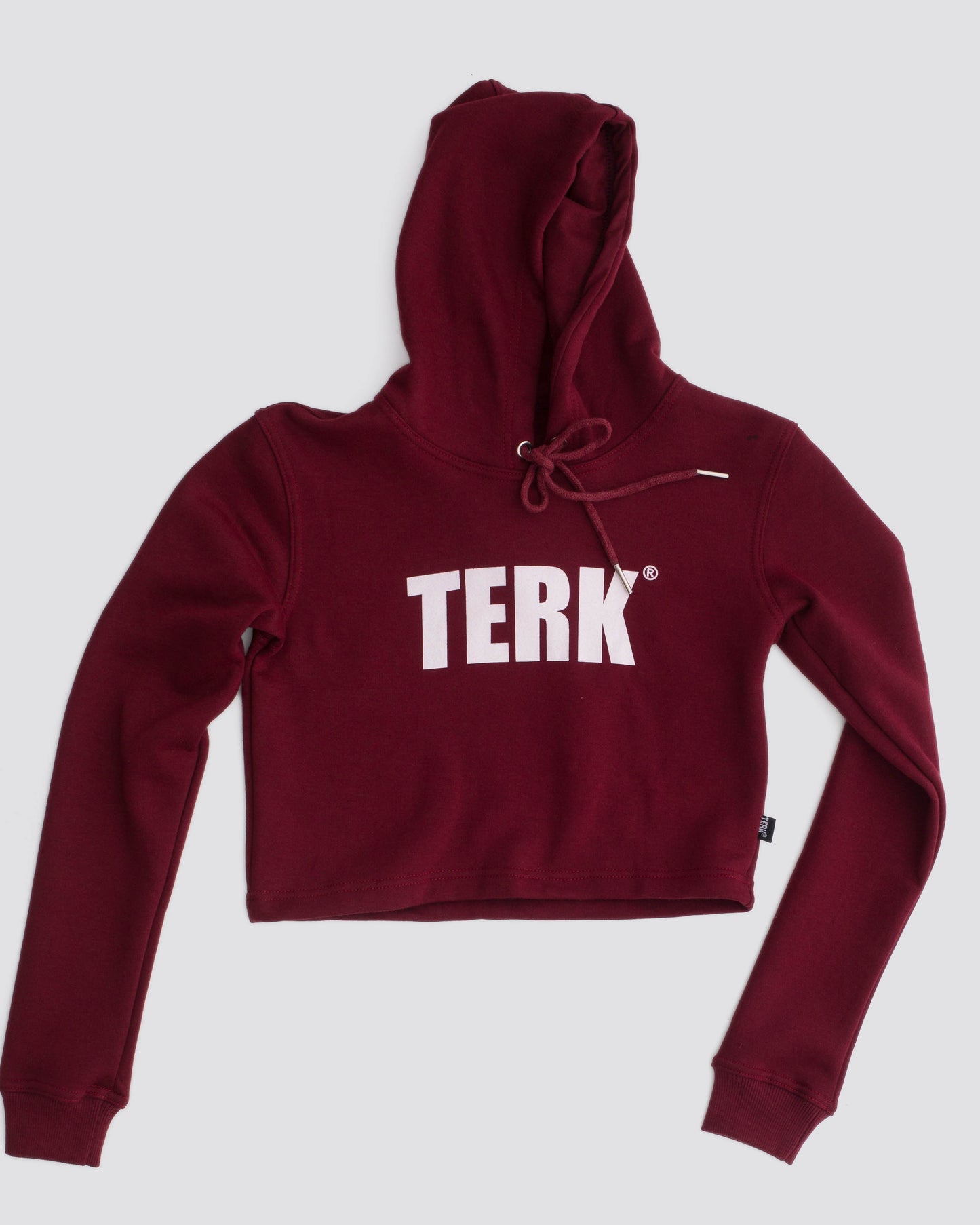 TERK Rally Crop Hoodie — Burgundy